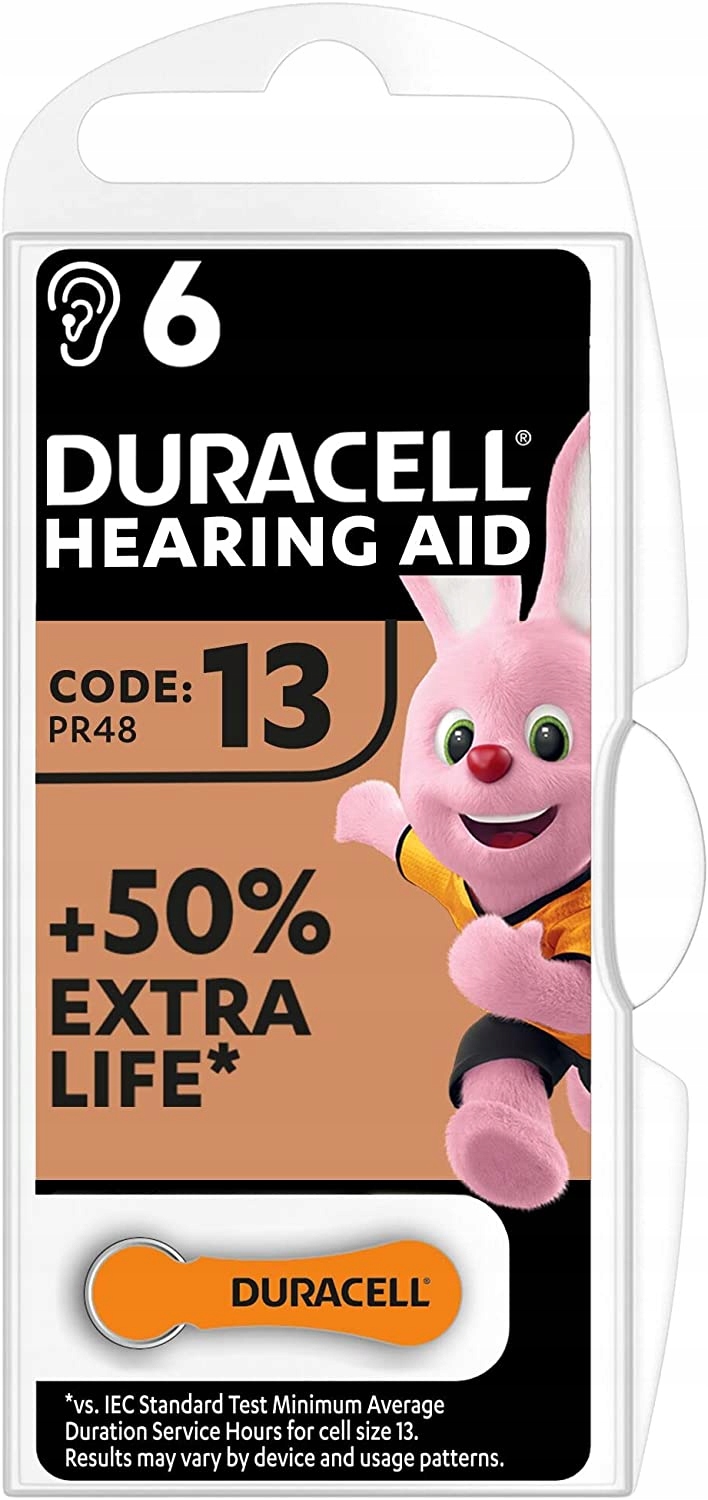 

6x Bateria do Aparatu Słuchowego Duracell DA312