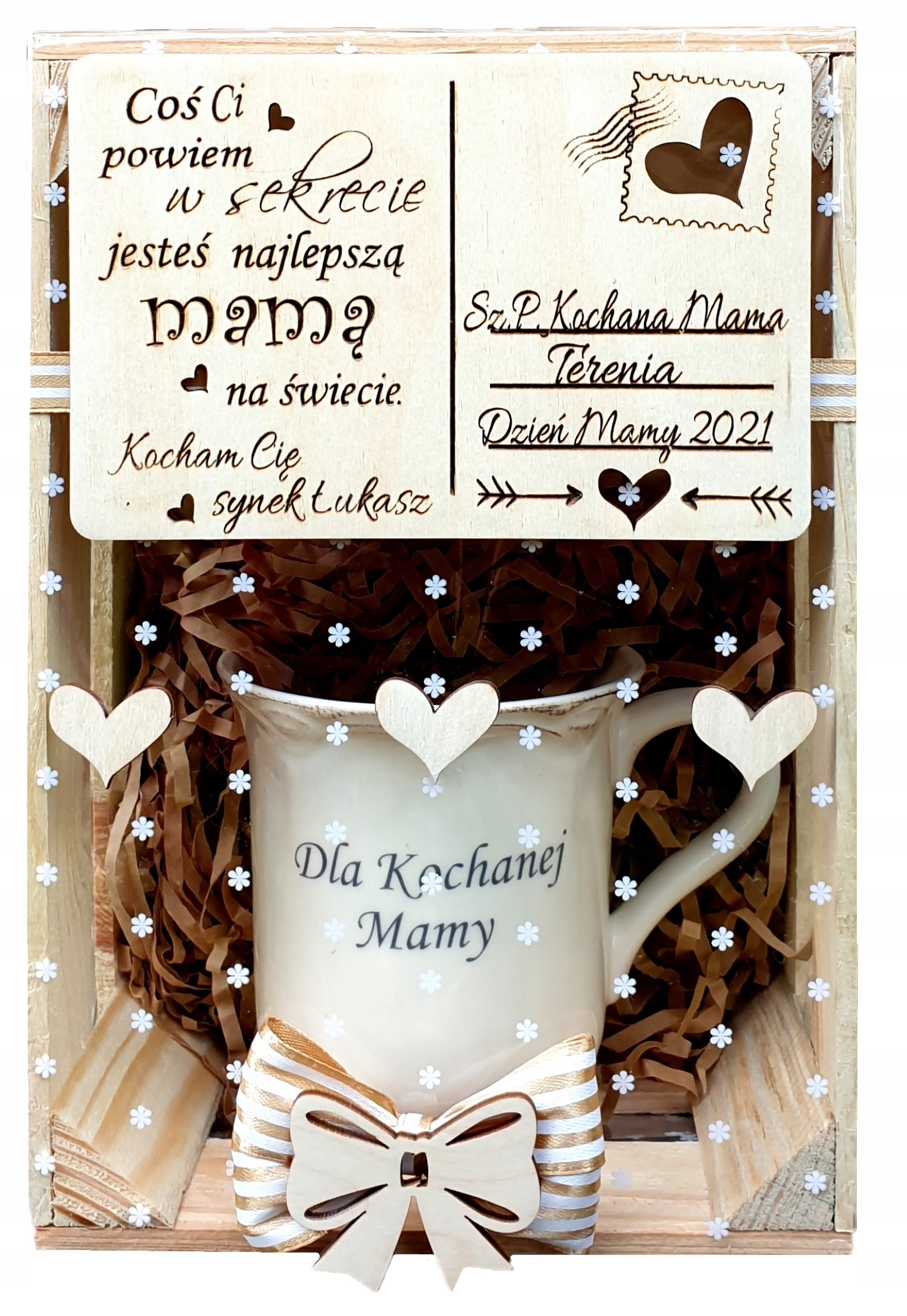 

Dla Mamy Na Dzień Matki życzenia w drewnie