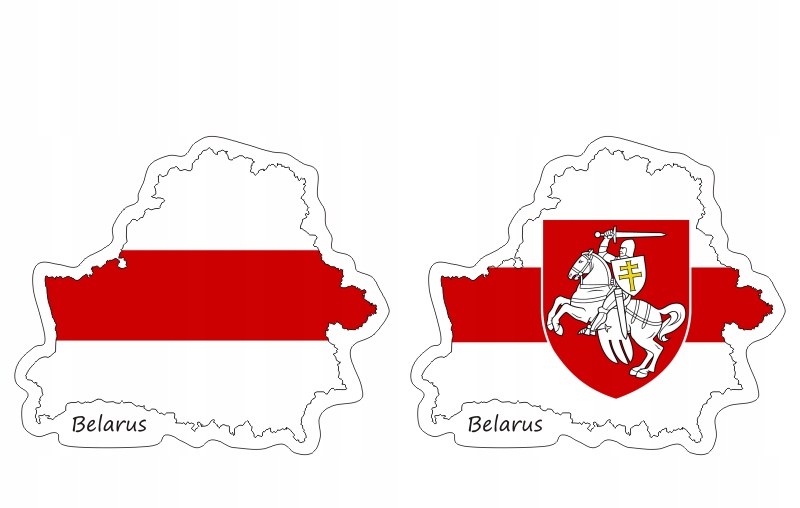 

Naklejki Wolna Białoruś Pogoń na Moto Auto Flaga