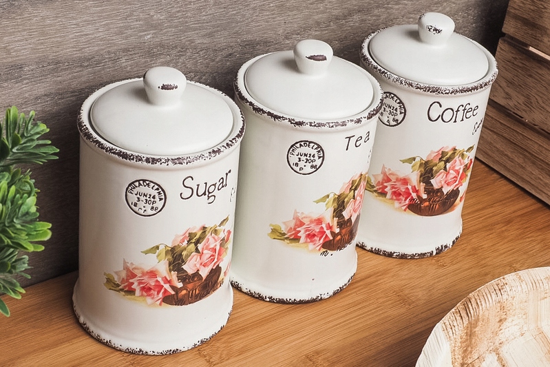 

Pojemniki Maestro ceramiczne kawa herbata cukier