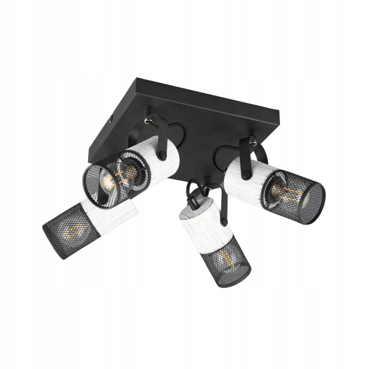 Trio Tosh stropný reflektor 4xE14 15W čierno-biely IP20 nastaviteľný