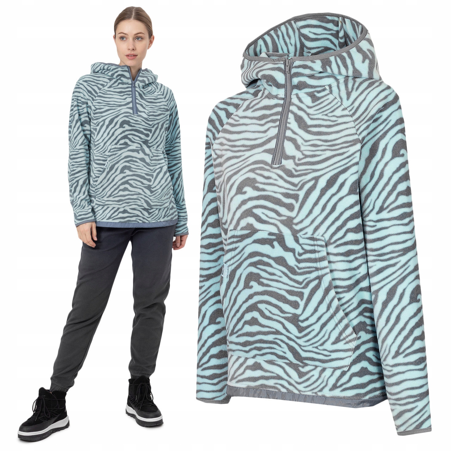 

Polar damski 4F Bluza kangurka Kaptur PLD010 M