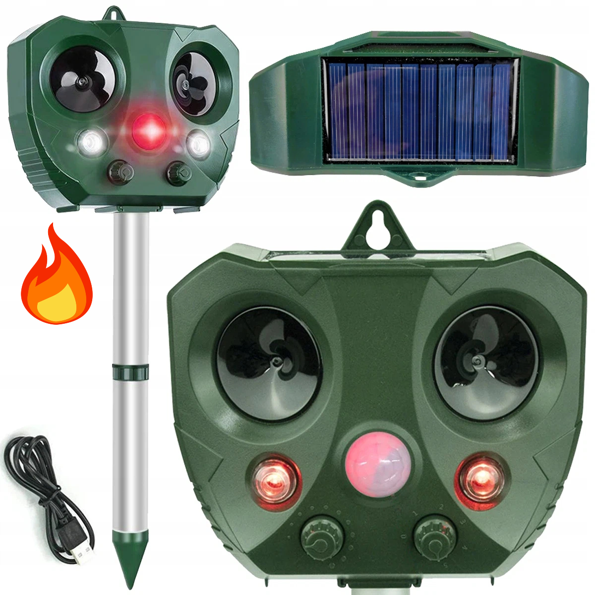 Sluneční odpuzovač krtků do zahrady, univerzální na nornice