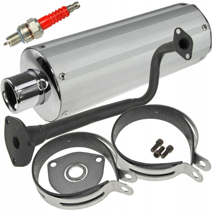 Tłumik Tuba Aluminiowy Wydech Kolanko Rura Skuter 50 4T GY6 Quantum Keeway