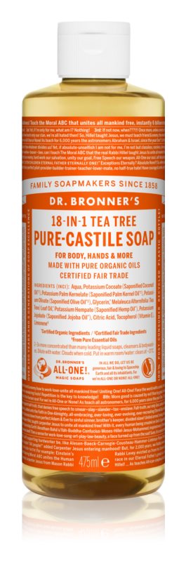 Dr. Bronner's Tea Tree Tekuté Mýdlo 475 ML
