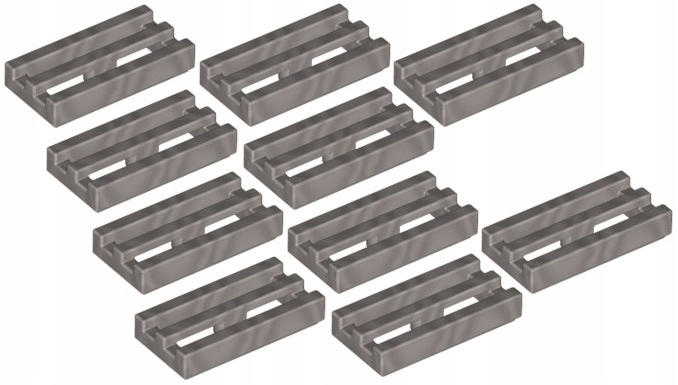 

Lego Płytka Pł. 1x2 Grill Srebrna 2412/4619636 x10