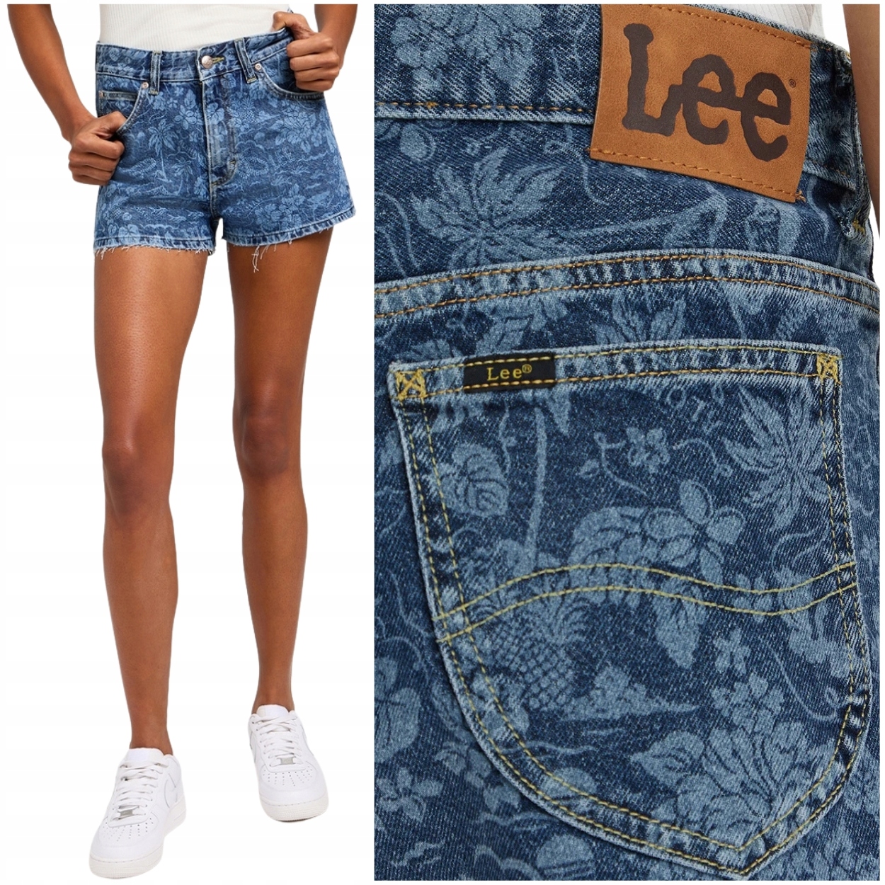 Lee Rider Short 3IN Tropical Denim vysoké šortky krátké kraťasy W31