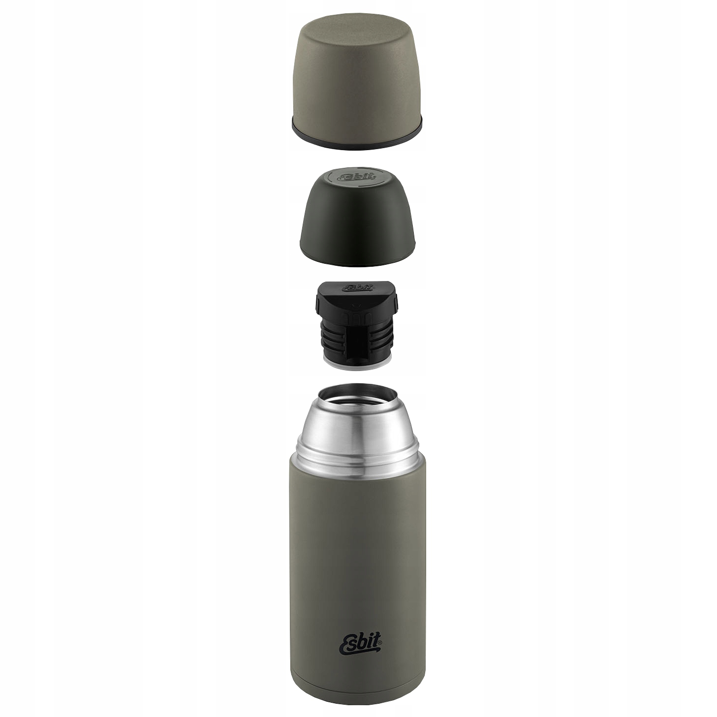 ESBIT TERMOS VACUUM FLASK 0,5L OLIV 2KORKI 2 KUBKI Marka Esbit