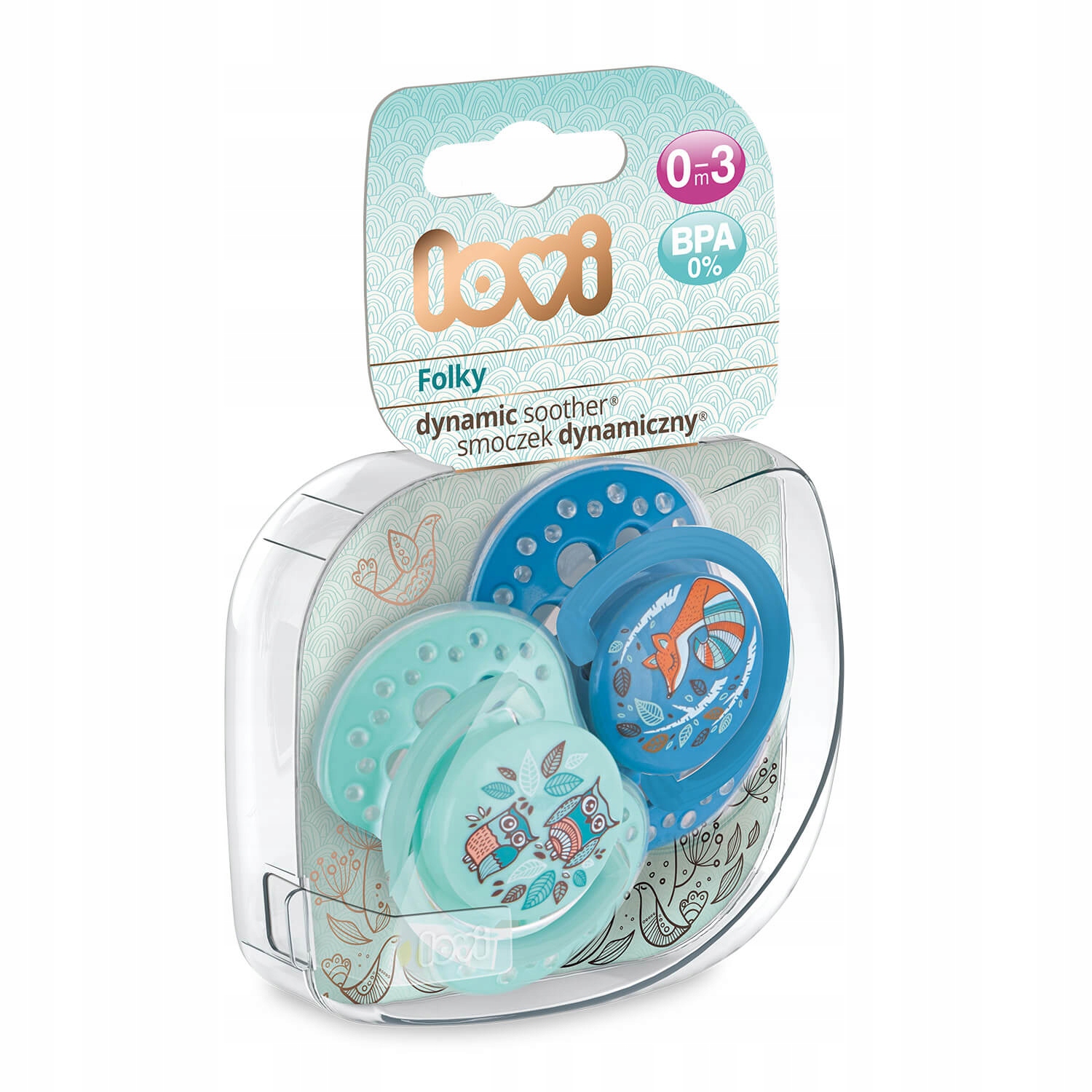 LOVI USPOKAJAJĄCY SMOCZEK DYNAMICZNY 2 szt. 0-3m Kod producenta 22/841boy