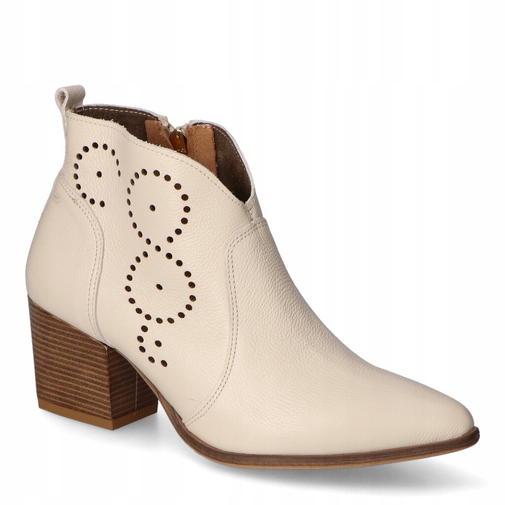 Kotníkové Boty boty Nicole 3166/054 Krémově béžové lico 38
