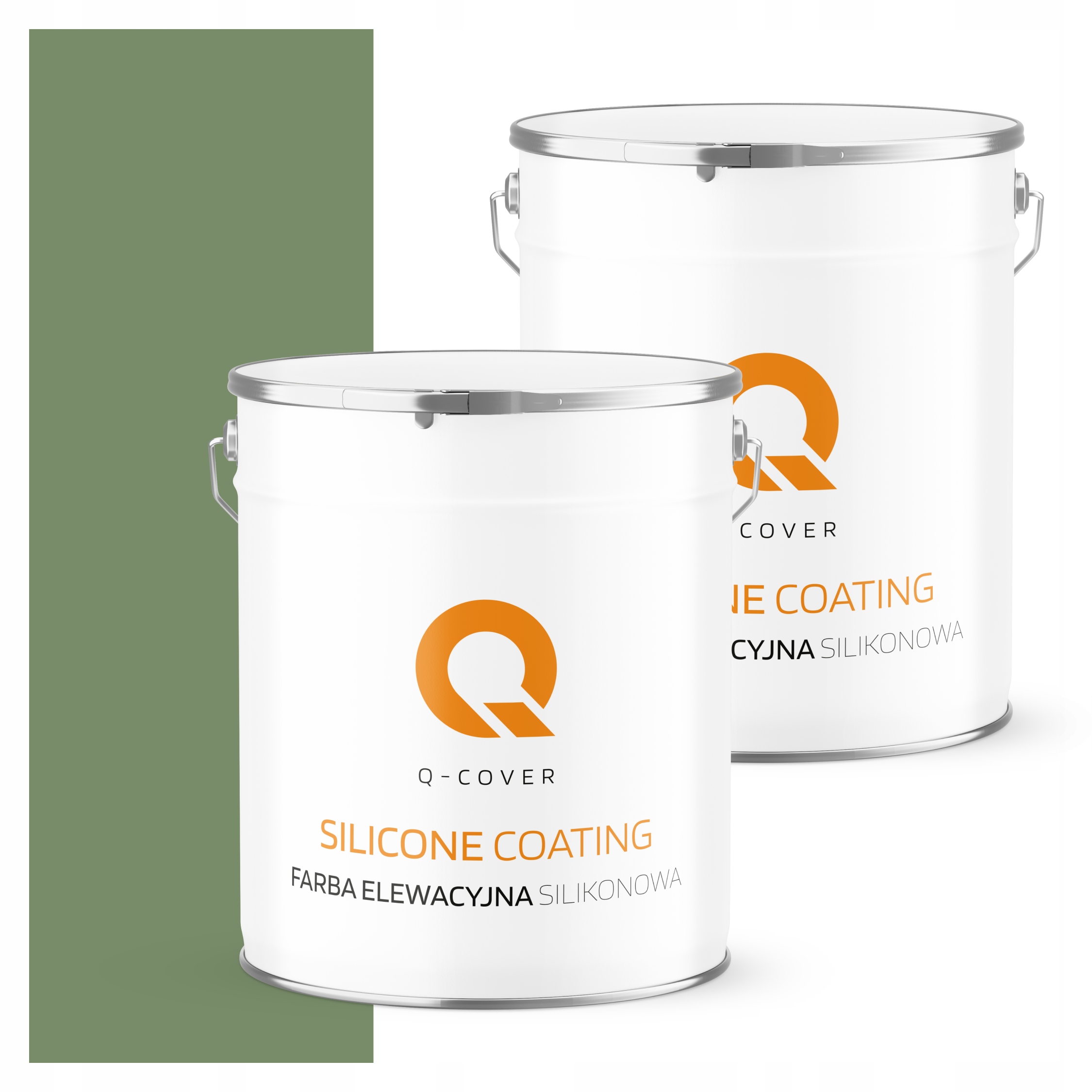 Fasádna farba 5L silikónová Uv farba tmavá zelená