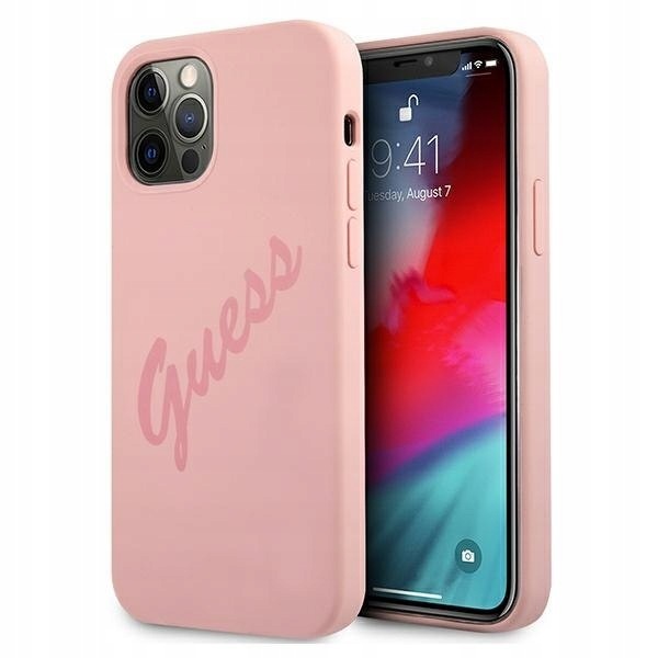Guess GUHCP12LLSVSPI iPhone 12 Pro Max6,7" różowy/pink hardcase Script