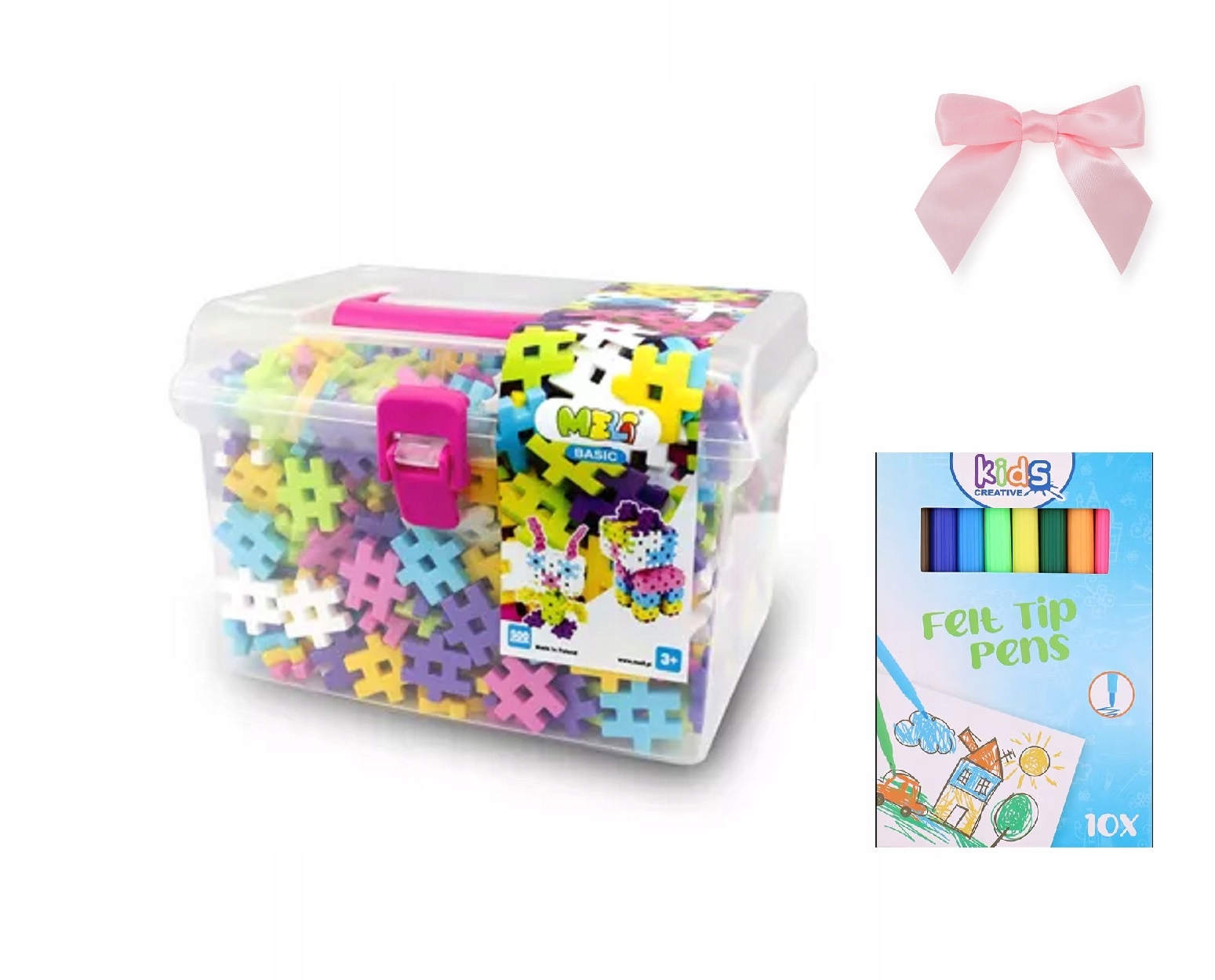 

Klocki wafle Meli Basic Pink Travel Box 500+GRATIS