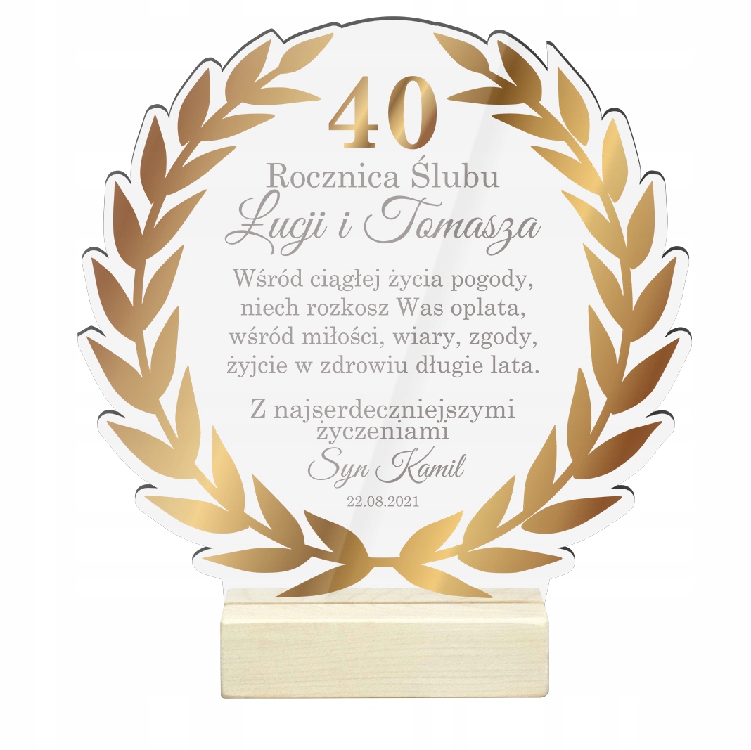 

Prezent Rocznica Ślubu Jubileusz 20 25 30 35 40 50