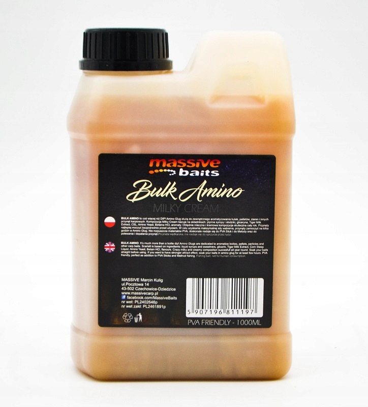 Massive Baits Dip Bulk Amino Milky Cream Mléčný 1000 ml