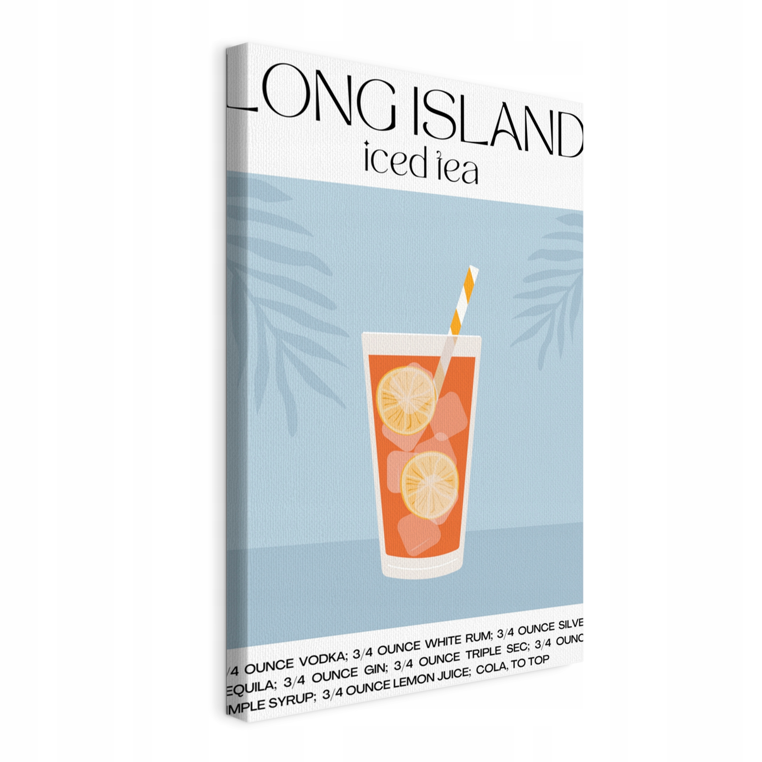 Obraz na plátne Long Island Iced Tea v modrej farbe do kuchyne a reštaurácie 80x1