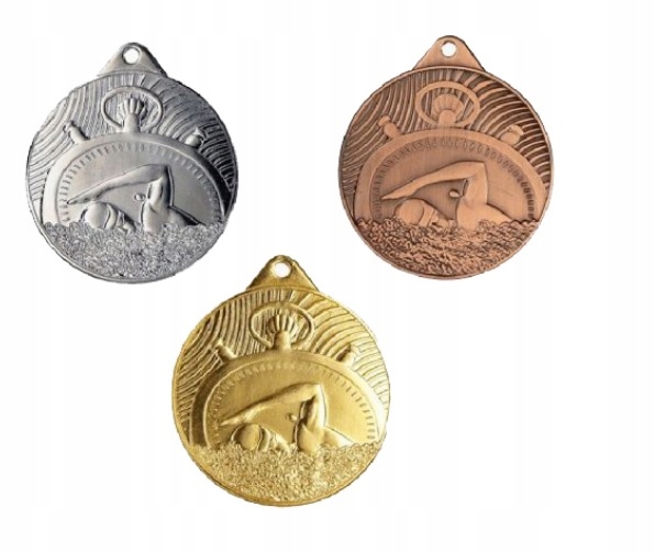MEDAL ZŁOTY PŁYWANIE 50MM + WSTĄŻKA NOWY WZÓR Marka bez marki