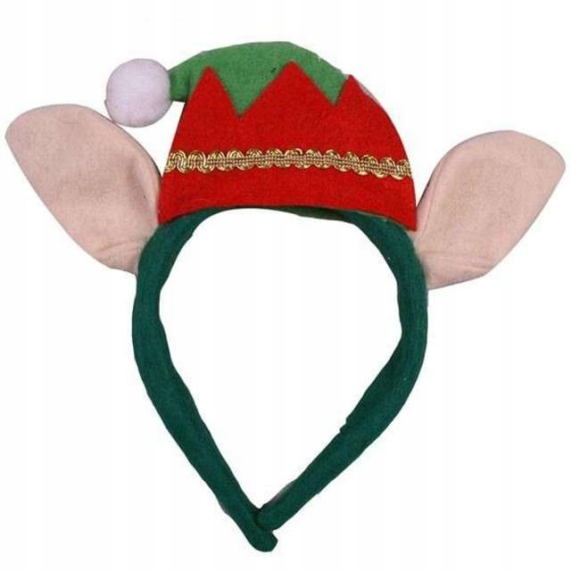 

Opaska Elfa z czapeczką i uszami Święta strój Elf