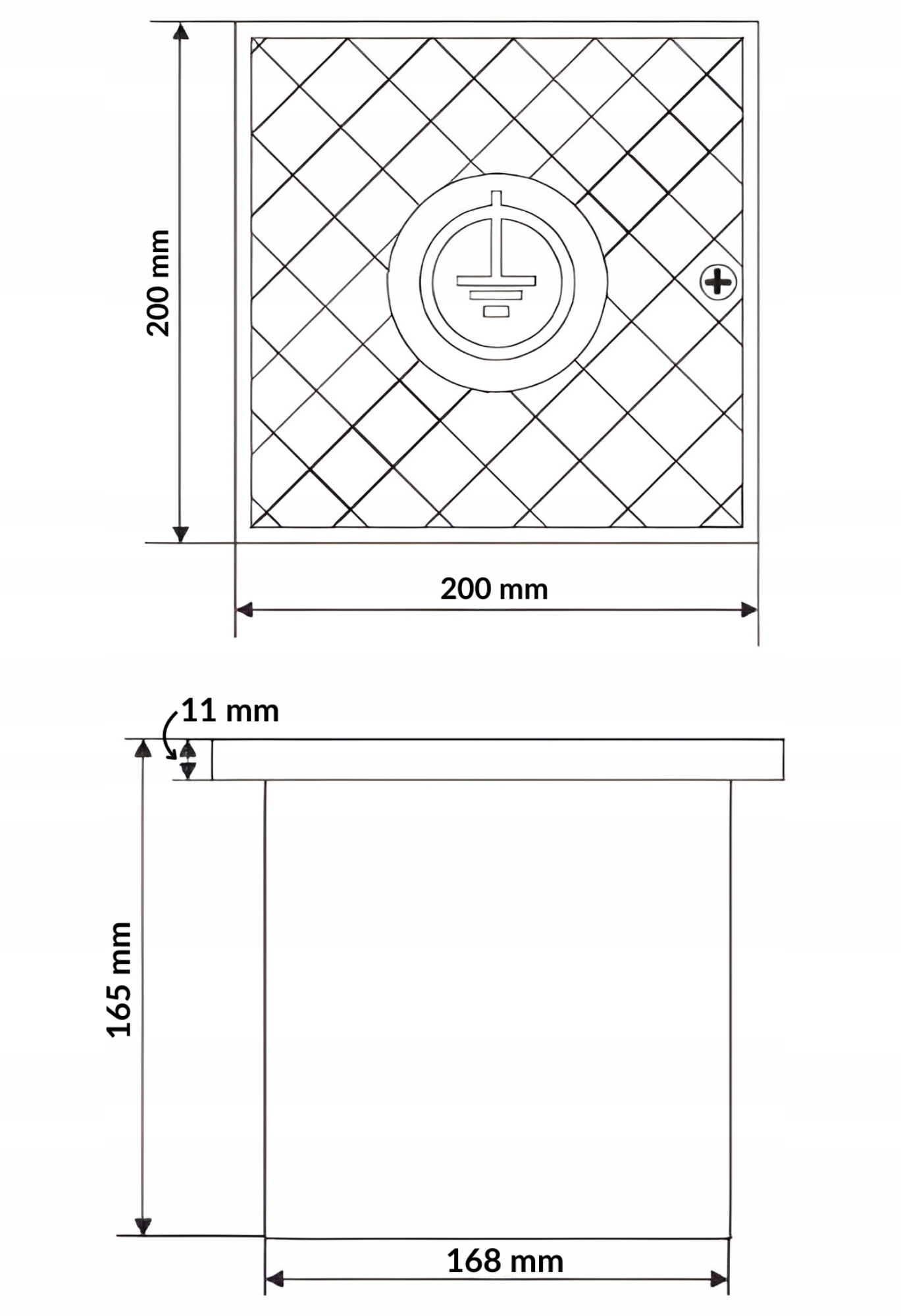PUSZKA ODGROMOWA STUDZIENKA kontrolno pomiarowa - rewizja ścienna gruntowa Wysokość maksymalna 200 cm