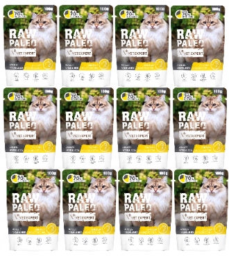 VetExpert Raw Paleo Cat Sterilised Chicken 12x100g