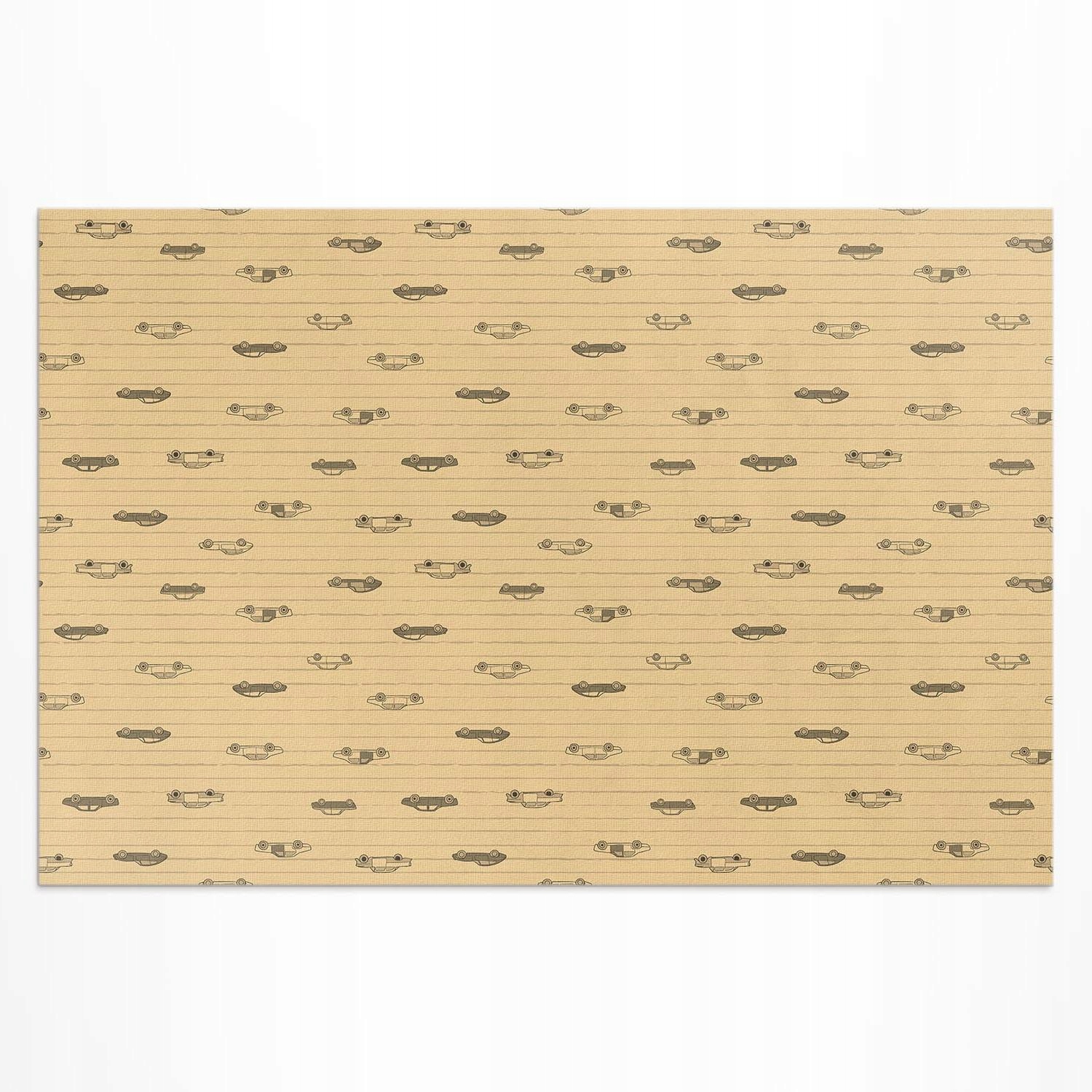 Vinylový koberec do záhrady Rozmer: 225 x 150 cm Staré retro vintage autá