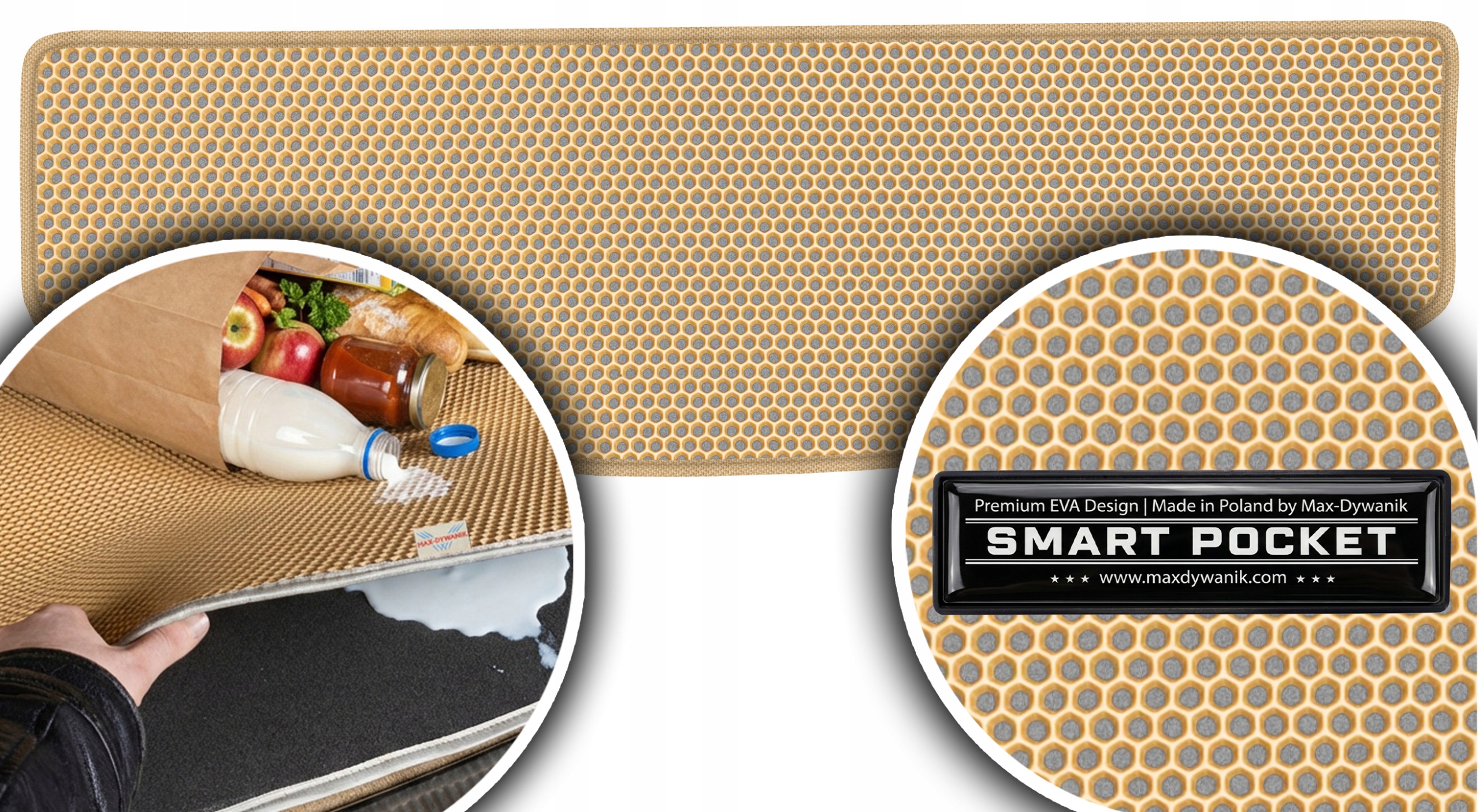 Vw Touran I Minivan 7os 2010-2015 Vložka do kufru Eva Smart Pocket Béžová