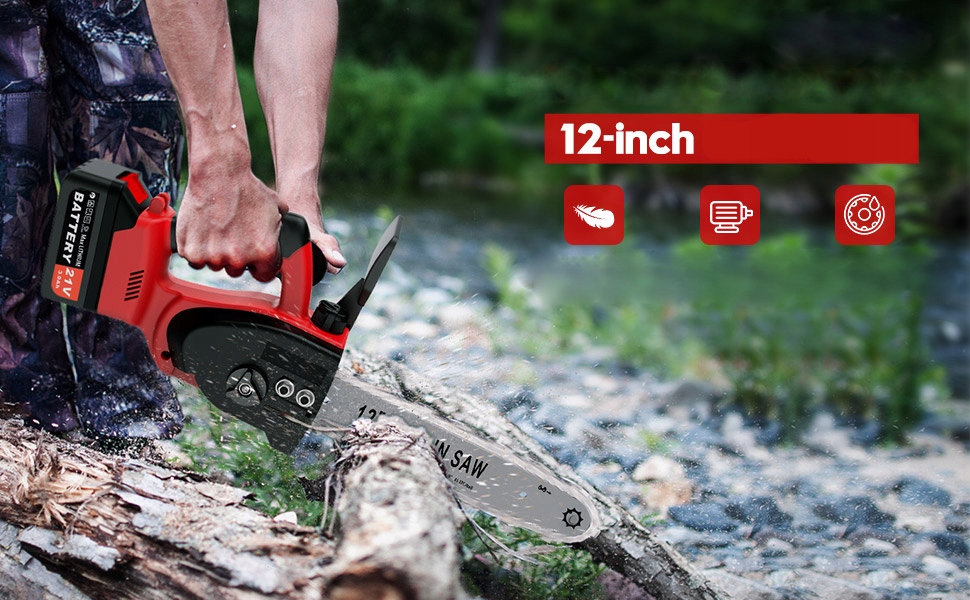 PIŁA ŁAŃCUCHOWA AKUMULATOROWA PILARKA 12 cali 21V 3,0Ah Prędkość łańcucha 7 m/s