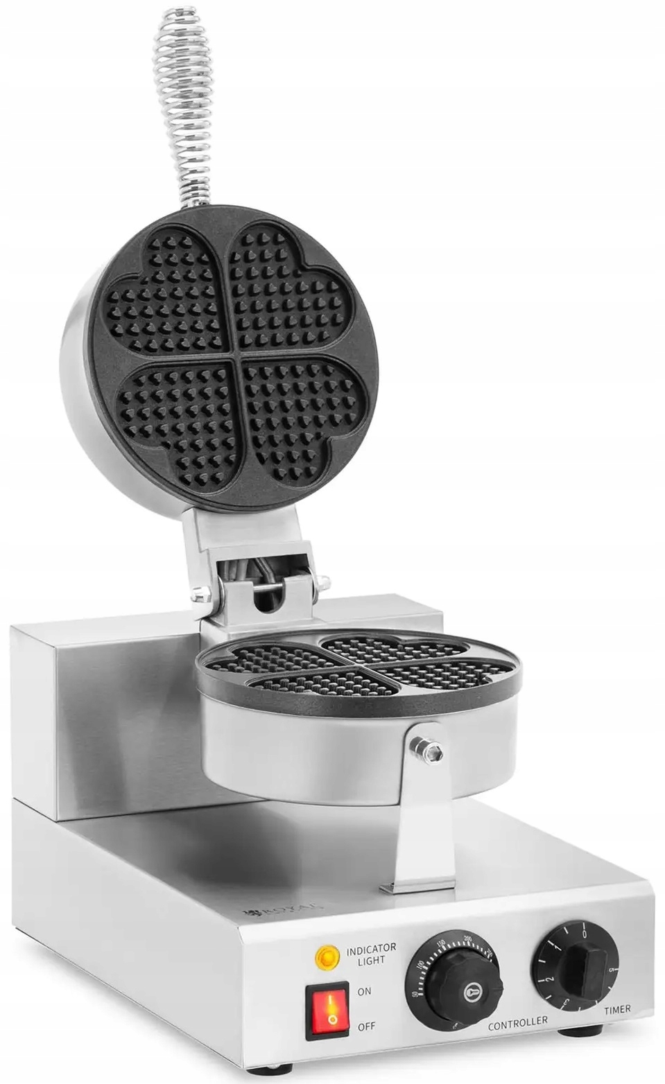 Vaflovač tvar srdce 1000 W 0-5 min Royal Catering RC_WMS_04 10012626