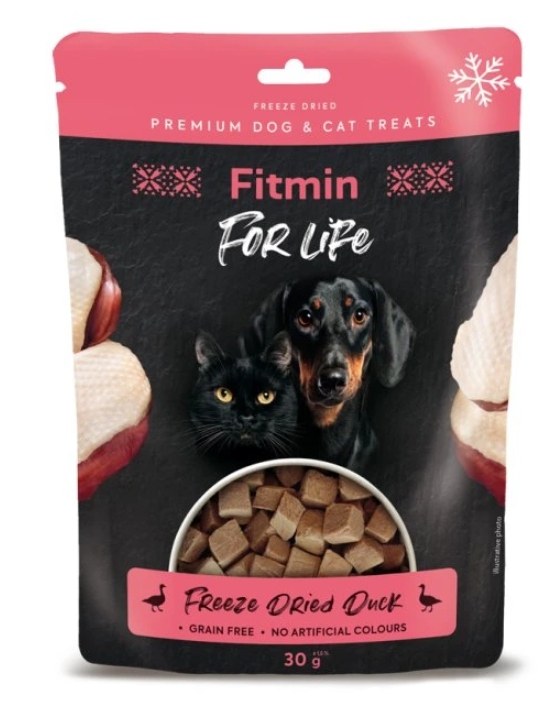 Fitmin For Life 10 ks Mrazem sušený kachní pamlsek pro psy a kočky
