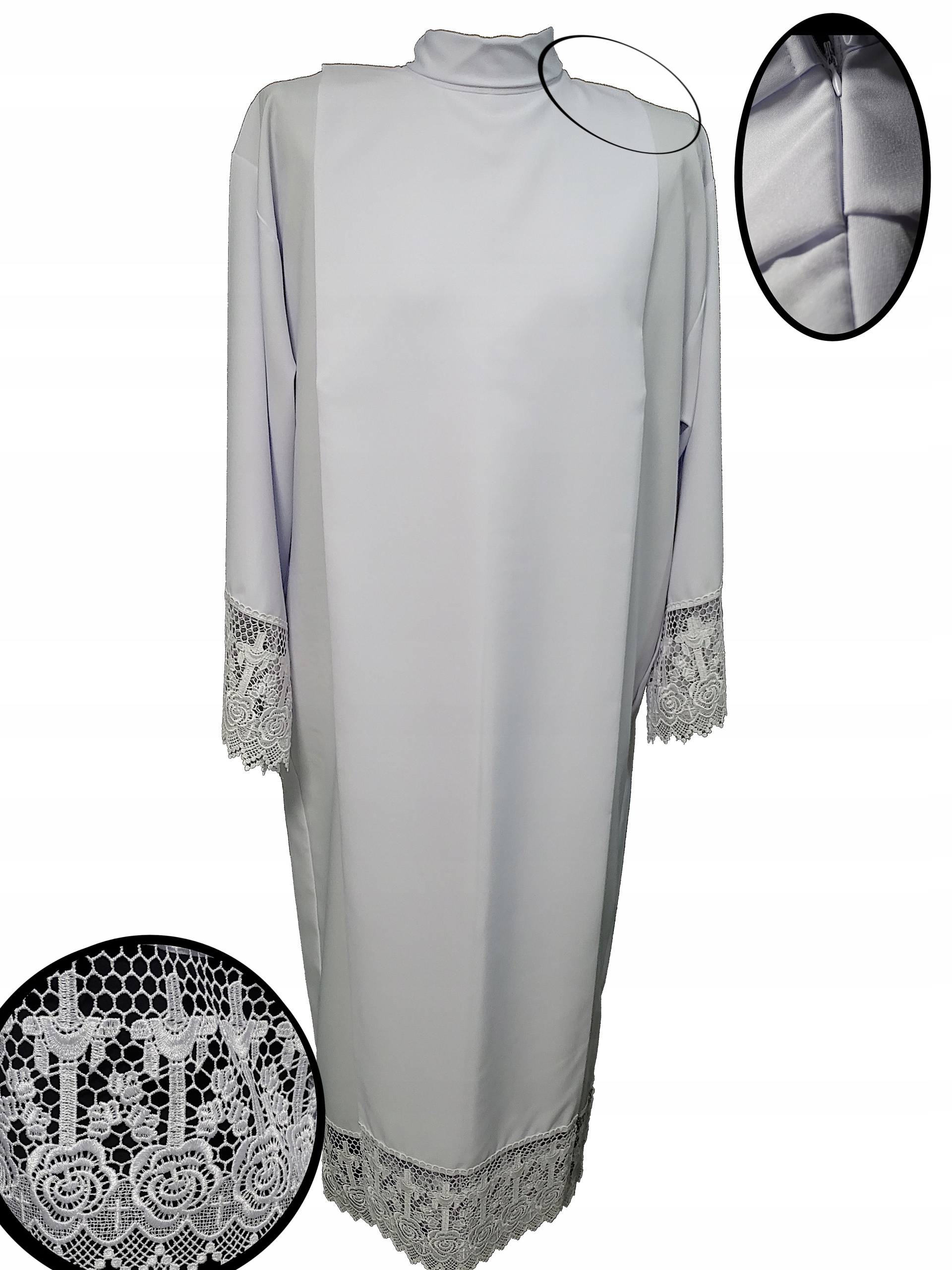 Alba s protihrotem, gipiura 20 cm kněžská, lektorská 164-199 Cm