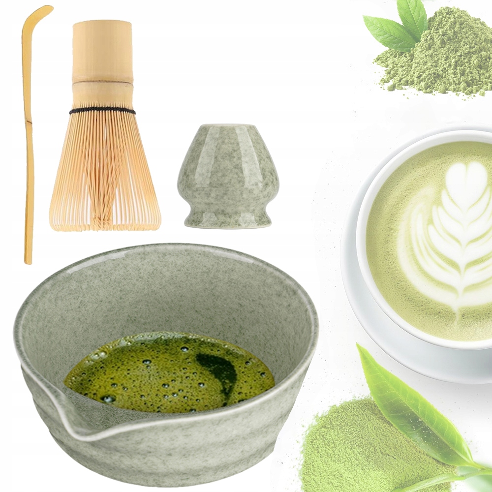 Levně Dárková Sada na čaj Matcha Sada metel Matcha s metličkou 4 ks