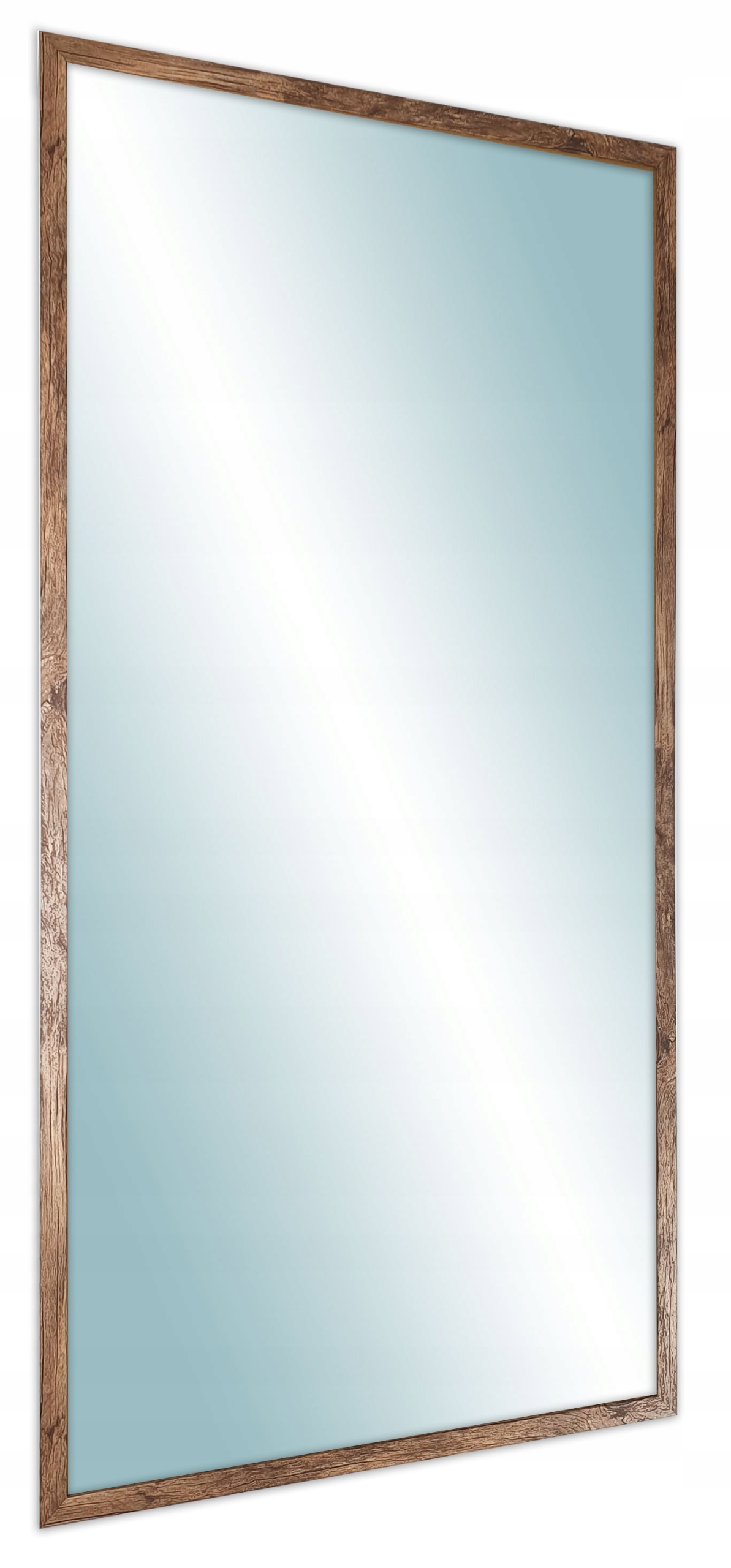 Lustro w wąskiej ramie 180x70 postarzane drewno