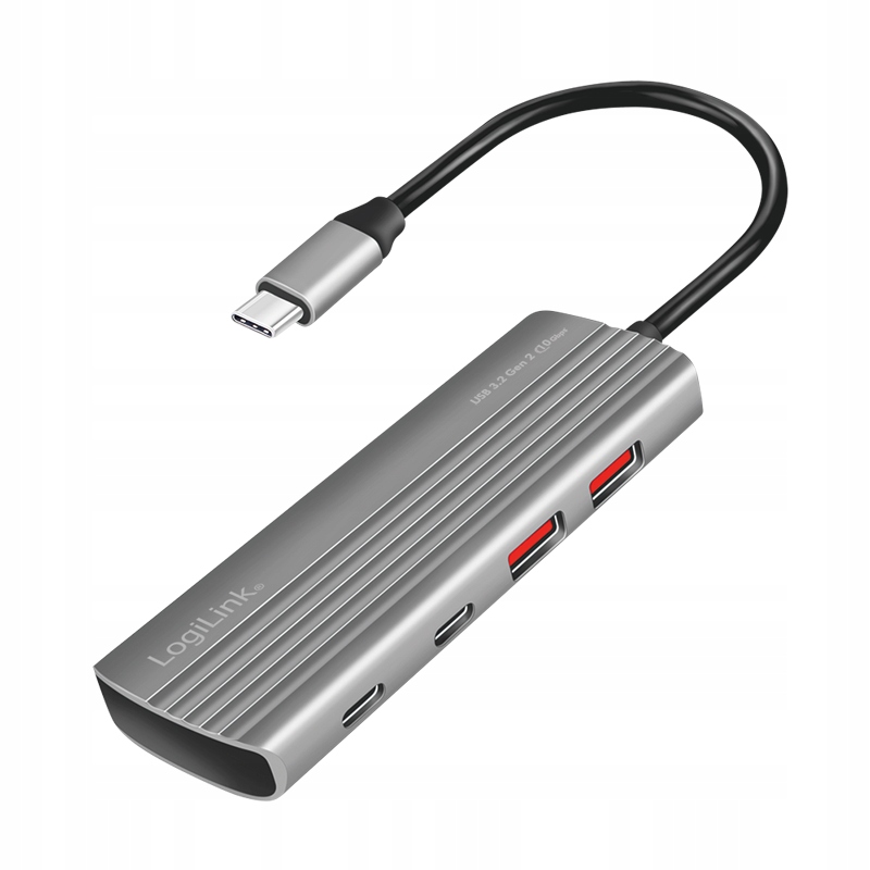 Usb C Hub LogiLink 4 porty Rychlý GEN2 10Gbs Pd 100W pro notebook a tablet