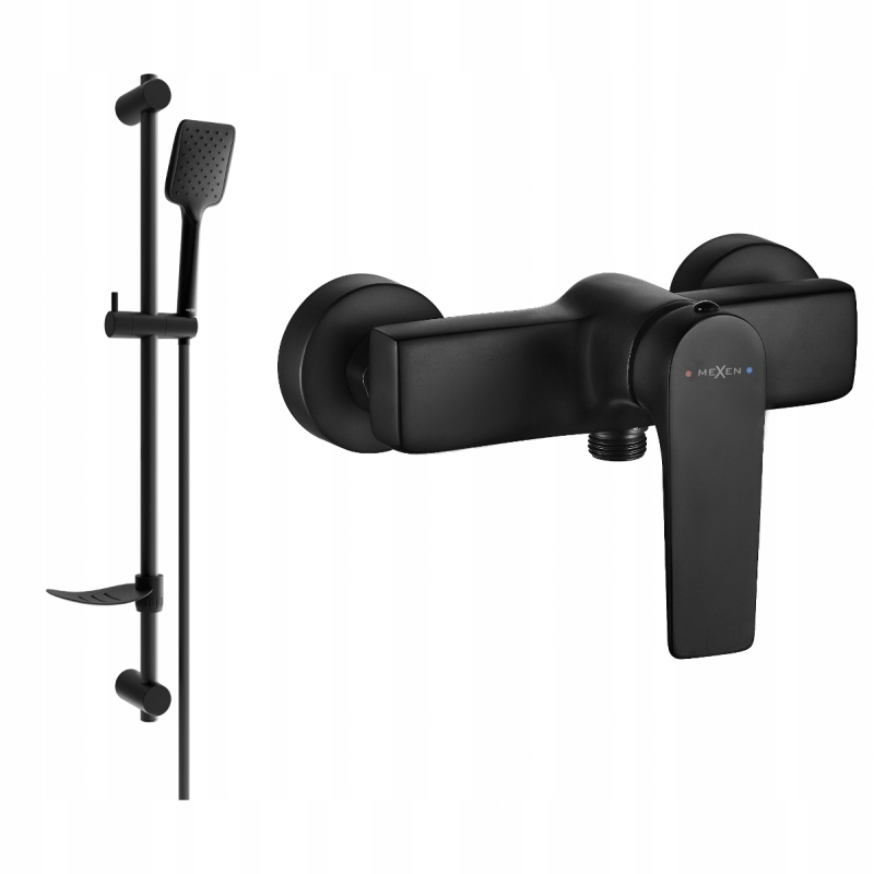 Mexen Lynx sprchová baterie sprchovou sadou, Černá