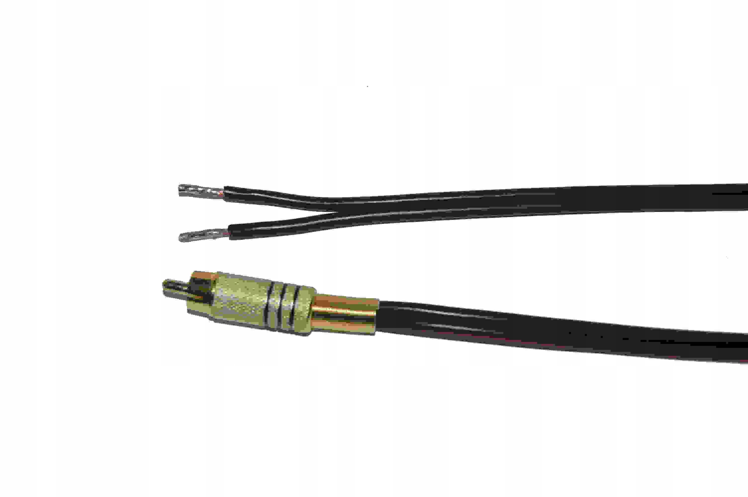 Kabel głośnikowy z wtykiem Rca 2x2,5mm czarny, 1m