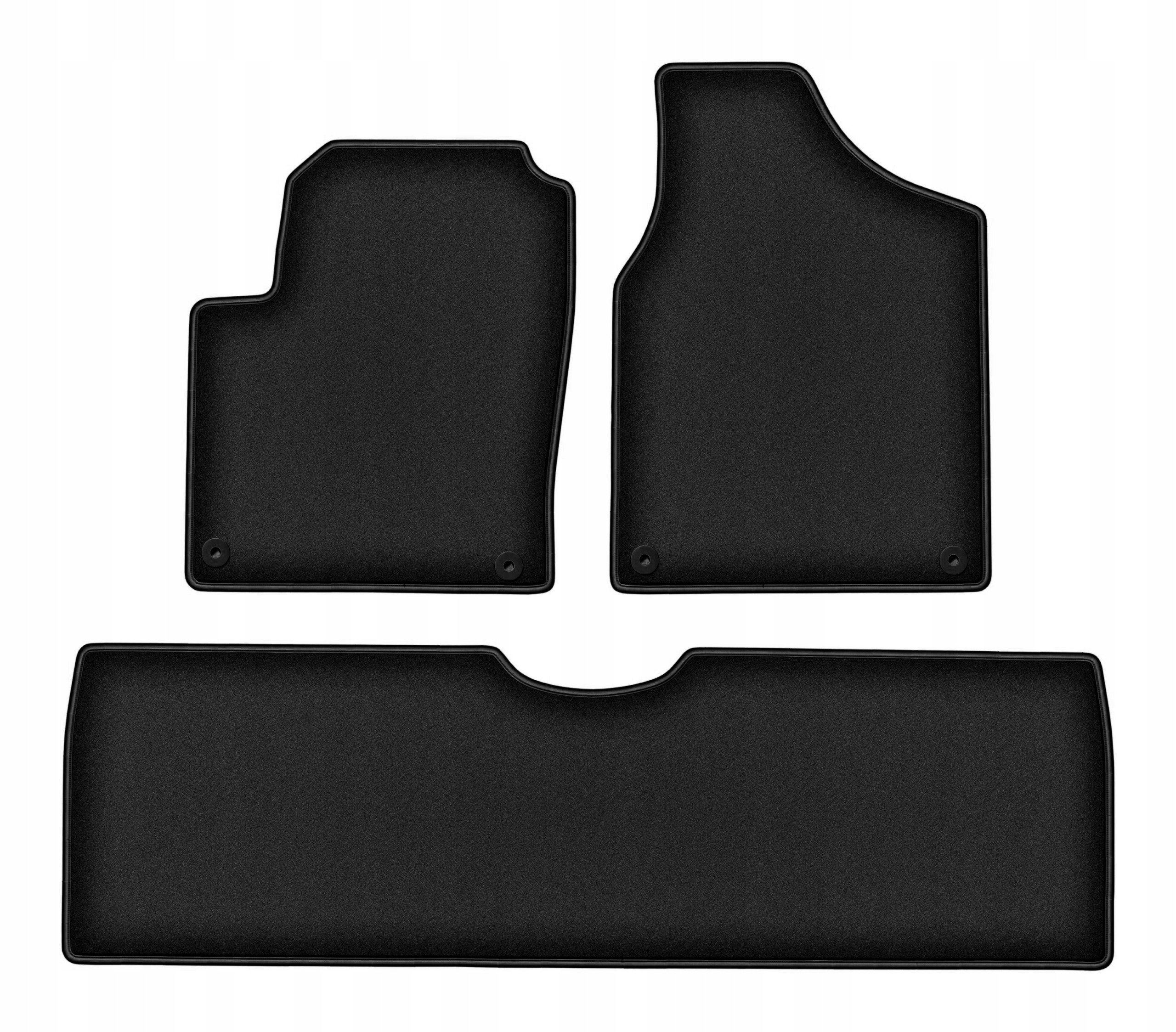 Koberčeky do auta velúrové čierne 3 ks pre: Ford Galaxy MK1 1995-2006