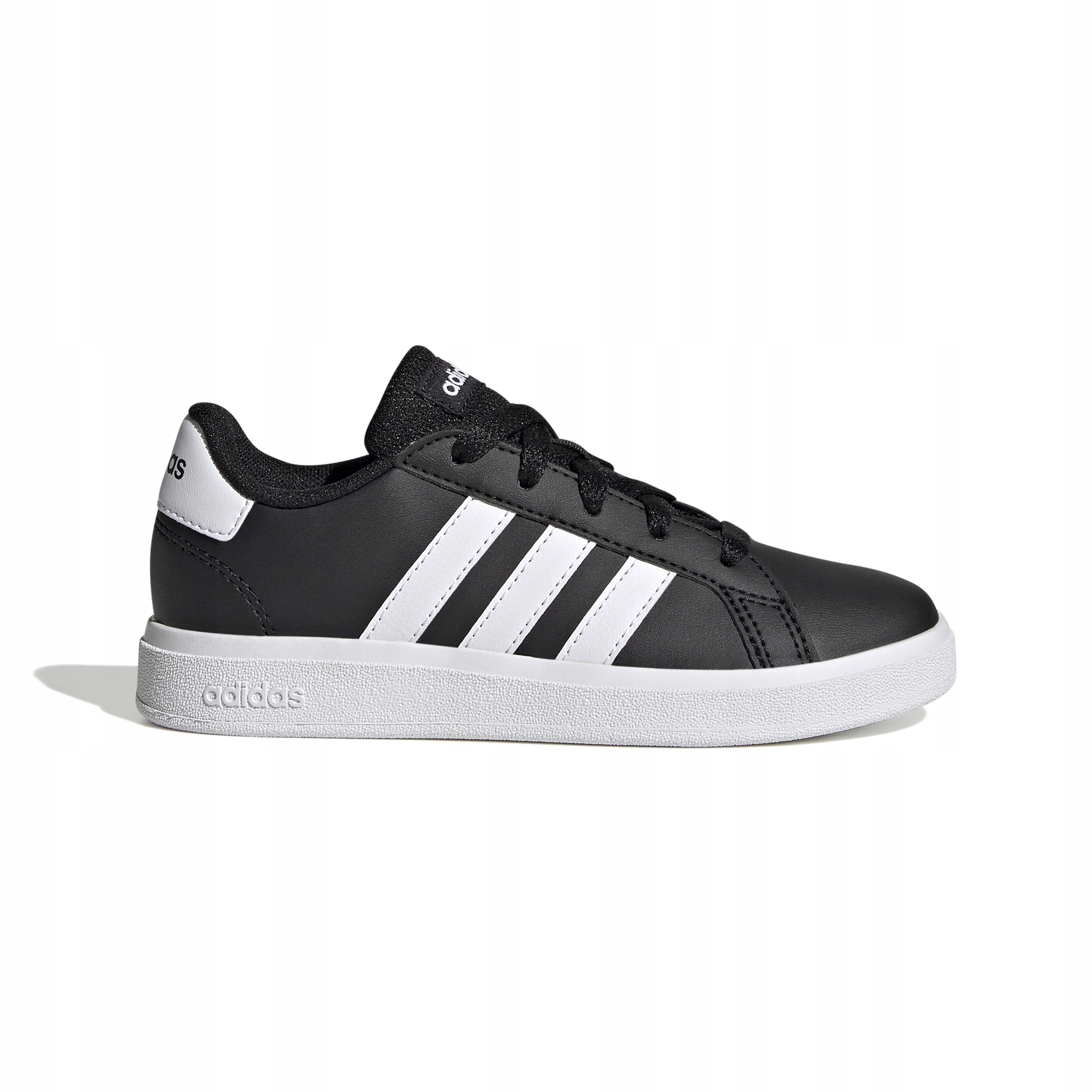 BUTY DZIECIĘCE ADIDAS GRAND COURT SPORTOWE LEKKIE TRAMPKI CZARNE R 37 1/3 Stan opakowania oryginalne