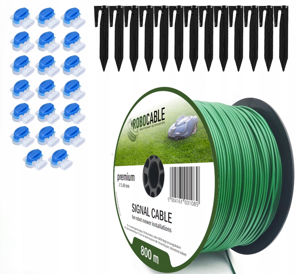 Kábel Obmedzovací kábel pre kosačku Sada 800 m Špendlíky Robocable 3,4 mm