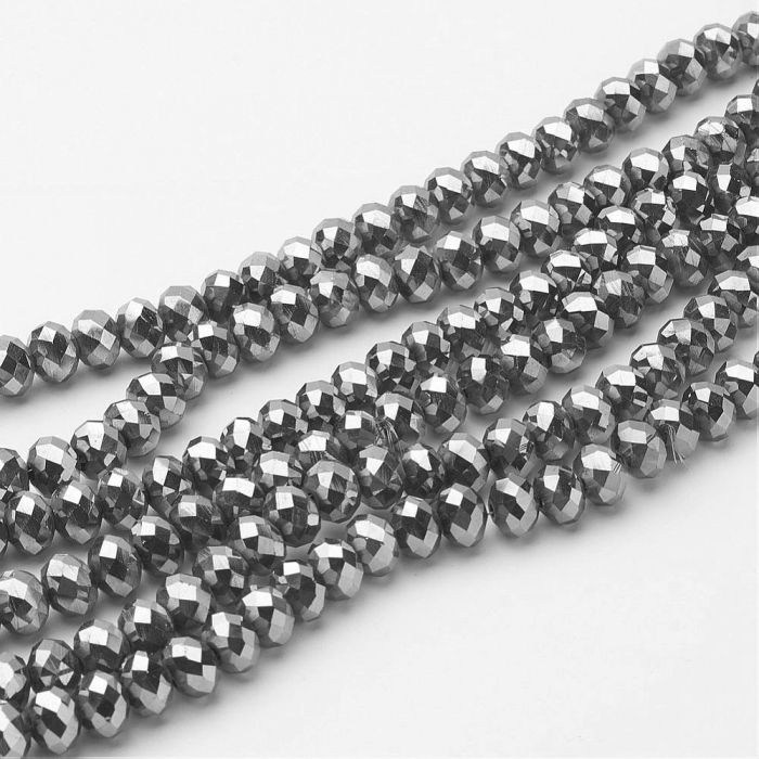 Koraliki Szklane 8x6mm 72szt/42sm/sznurek