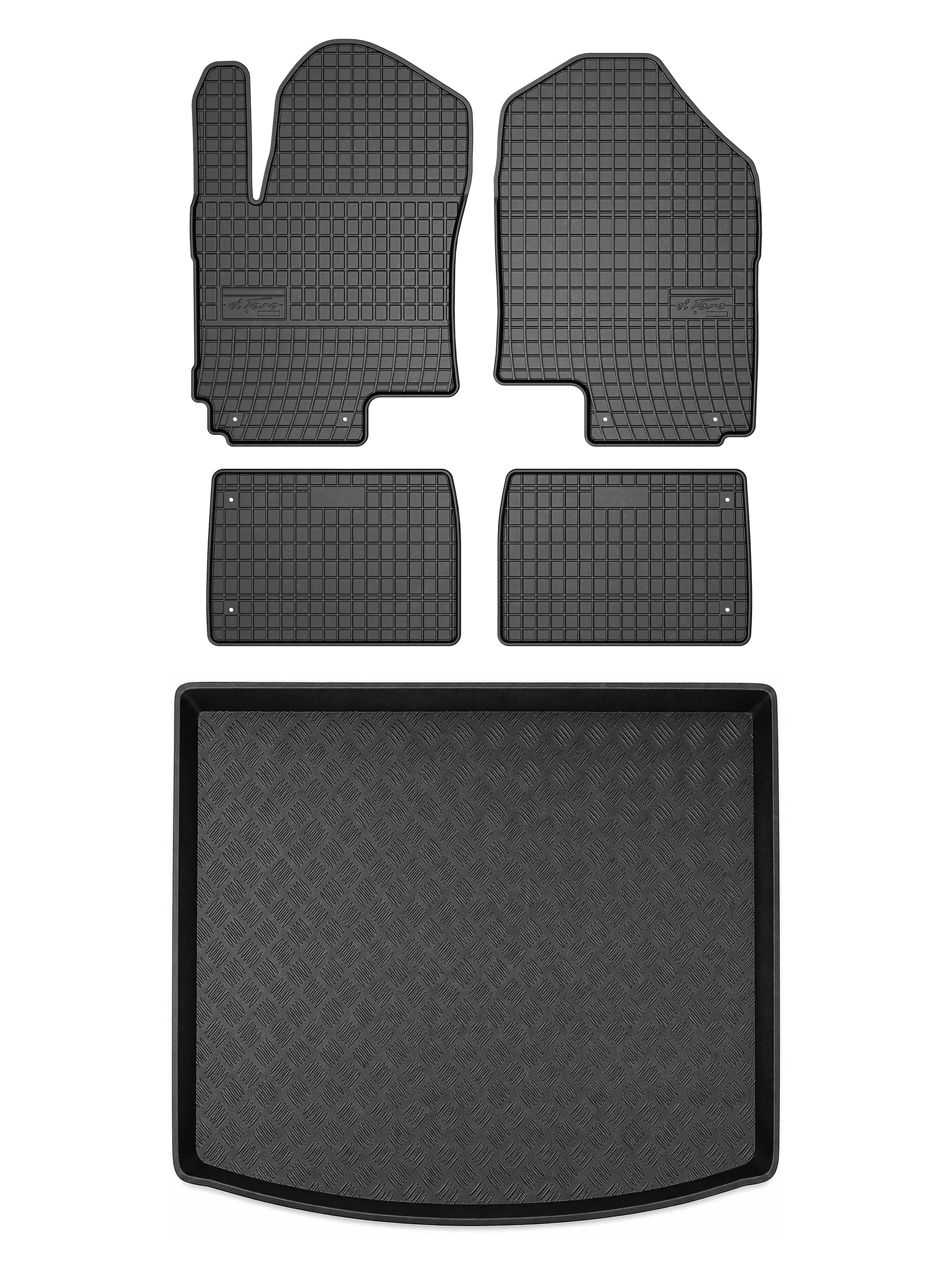 Gumové koberce SolidPRO rohož do kufru pro: Baic Beijing X75 2023- 5 el.