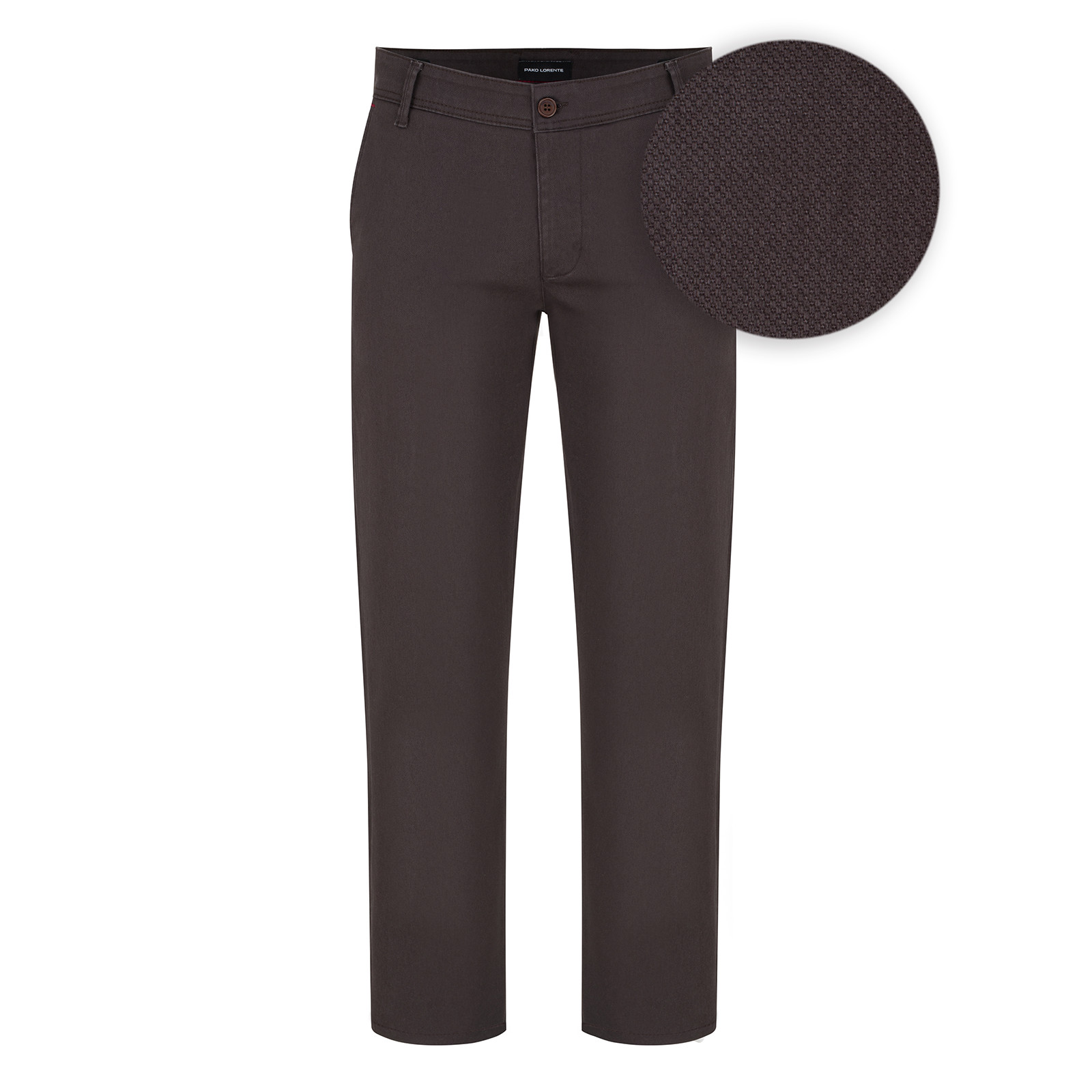 Hnědé pánské chino kalhoty s rovnými nohavicemi Pako Lorente vel W36 L32