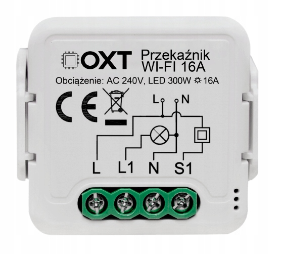 

Mini Sterownik przekaźnik 1 obwód 1C 16A WiFi Tuya