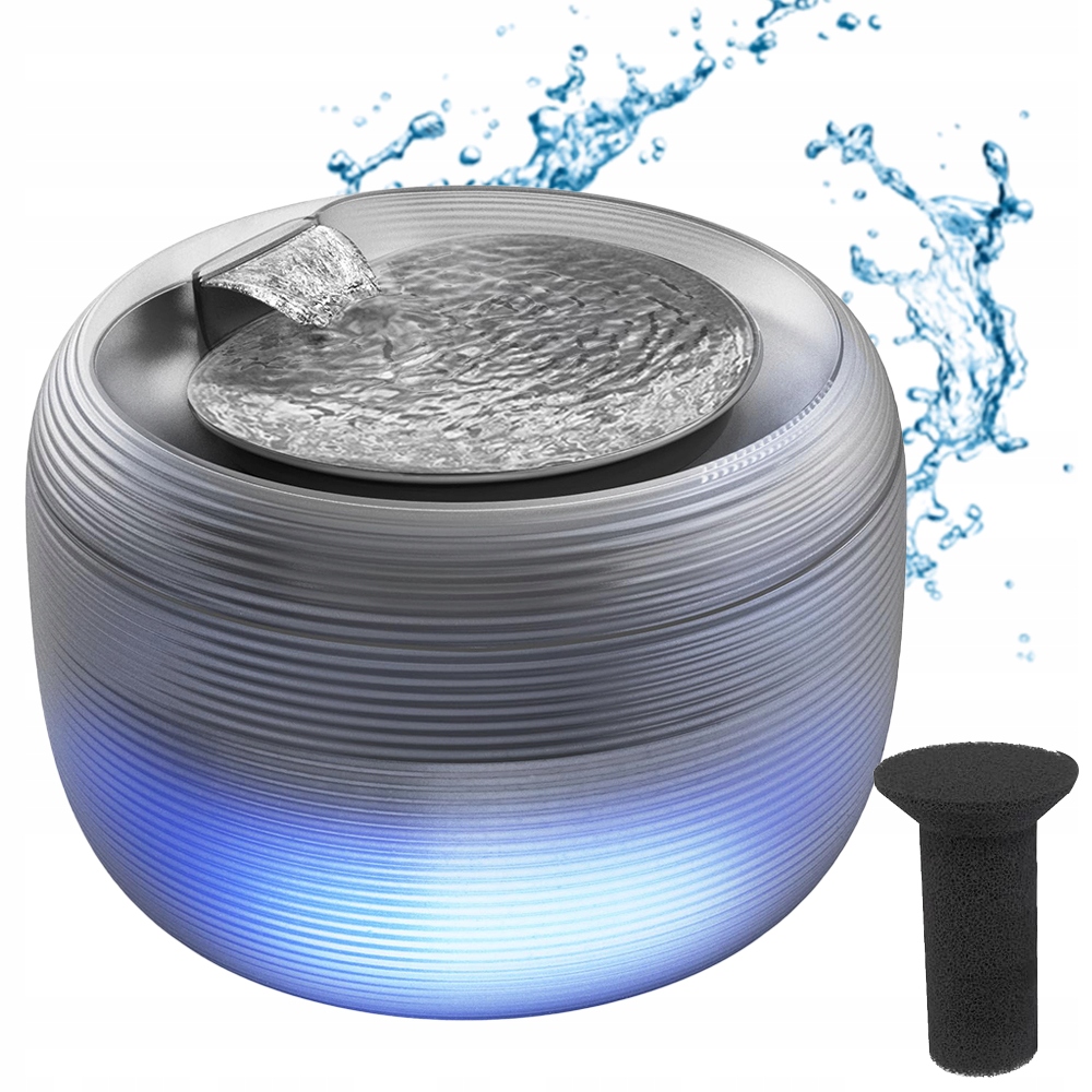 Fontána Napáječka Pro Kočky Psa Miska Automatická Napáječka S Led 2,5L Tichá