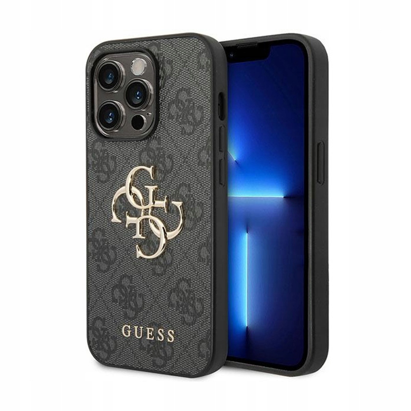 Guess 4G Big Metal Logo Pouzdro pro iPhone 15 Pro (šedé)