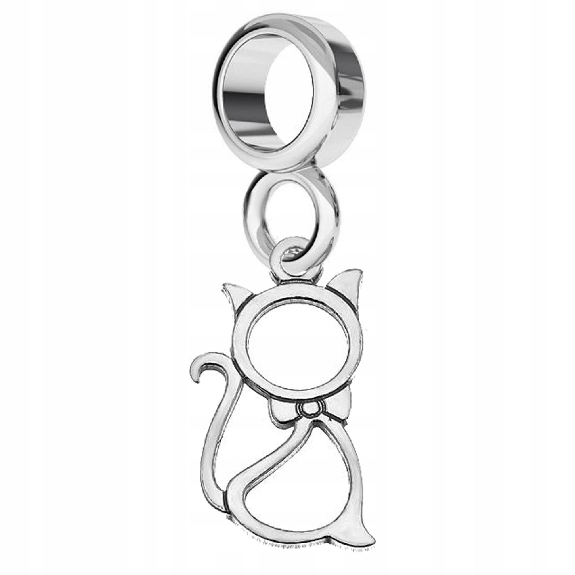 

Charms Zawieszka Kot Kotek Ażurowy srebro 925