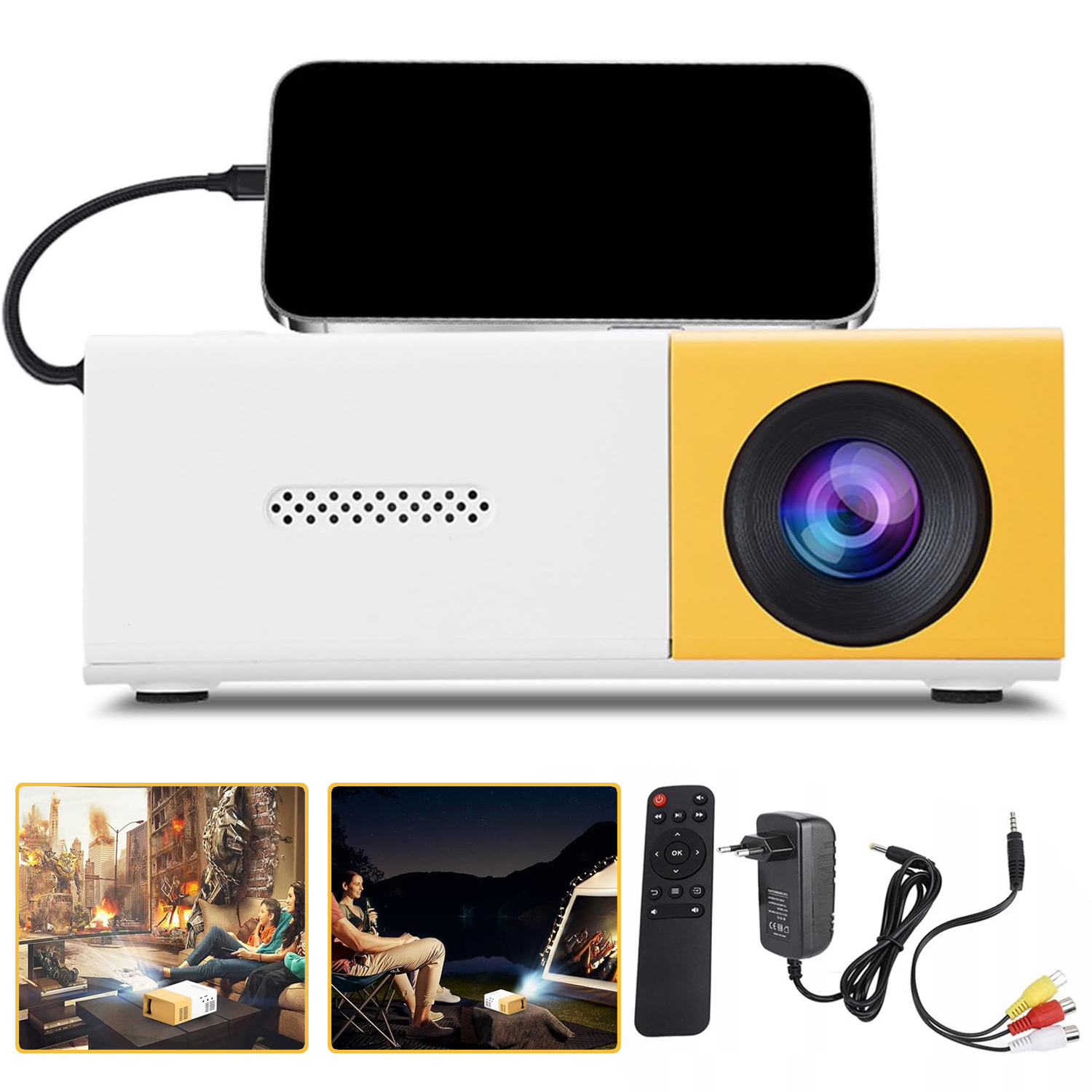 Projektor Full Hd, Przenośny Mini Projektor Do Kina Domowego, Filmów, Gier