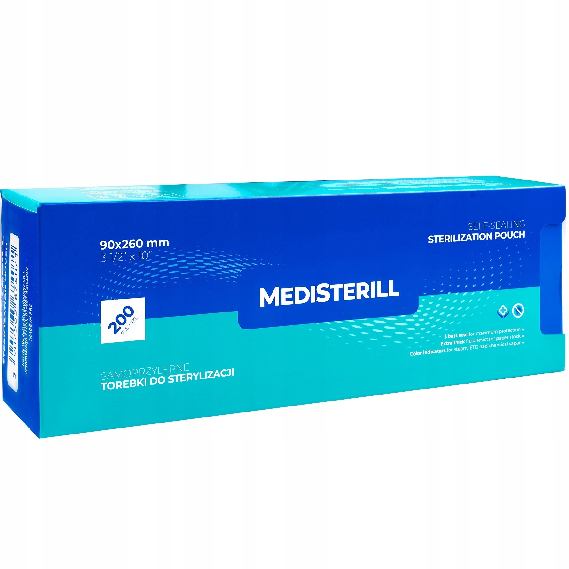 

Torebki do sterylizacji autoklaw 90x260 200szt.