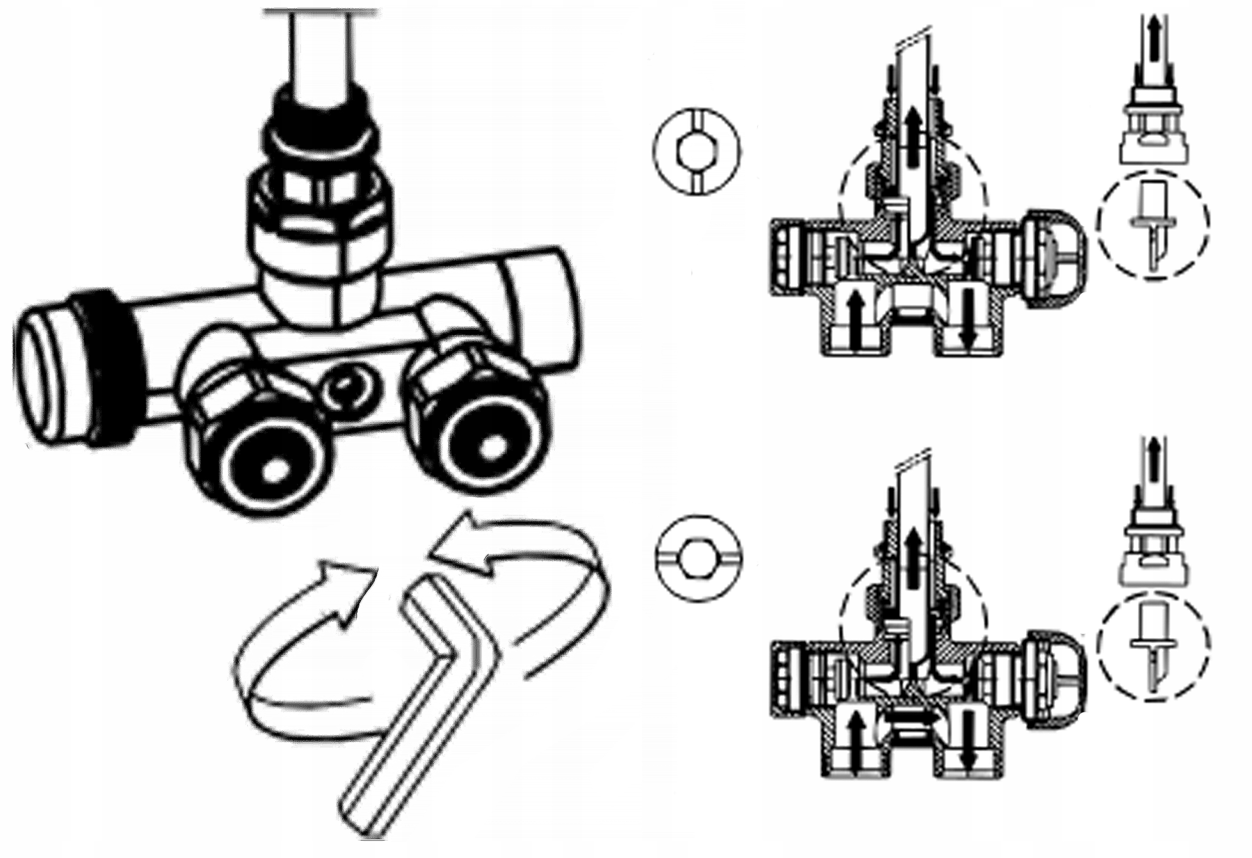 ZAWÓR TERMOSTATYCZNY ZESPOLONY 1-OTWOROWY BIAŁY DO GRZEJNKA ZESTAW NA PEX16 Stan opakowania oryginalne