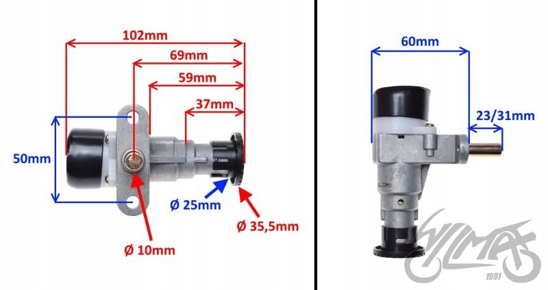 STACYJKA DO KEEWAY FOCUS Z ZESTAWEM ZAMKÓW Producent WZMOTO