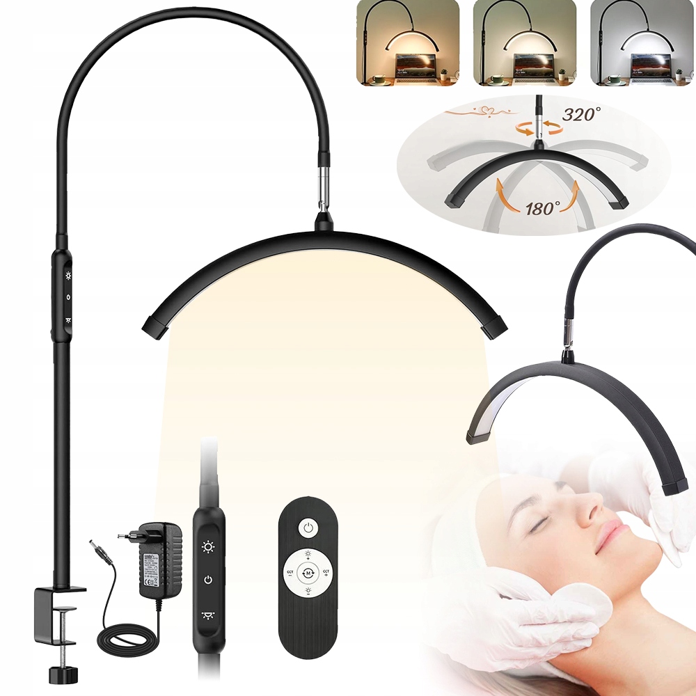 Kosmetická Lampa Stolní Svorka Všestrannost 3200K-6500K Pro Led Řasy